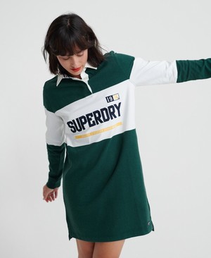 Superdry Webb Rugby Női Ruhák MélyZöld | ZNKYJ2904